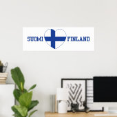 affiche personnalisée SUOMI FINLAND (Bureau à domicile)