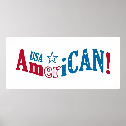 affiche personnalisée USA AmeriCAN ! (Devant)