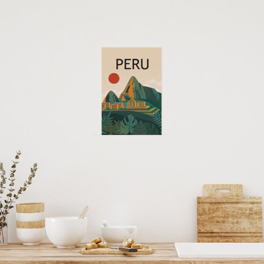 Affiche péruvienne machu picchu (Cuisine)