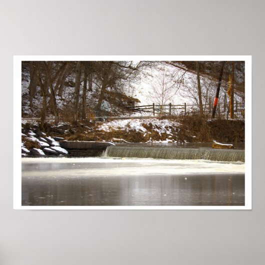 Affiche photo de cascade de barrage (Devant)