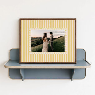 Affiche photo de cœur beige clair - Cadeau personn