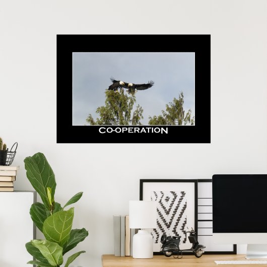Affiche photo de la COOPÉRATION Bald Eagles (Bureau à domicile)