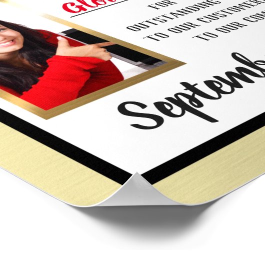 Affiche photo de l'employé de l'affiche du mois (Coin)