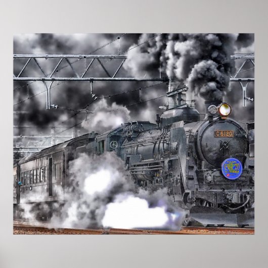 Affiche photo de locomotive / train (Devant)