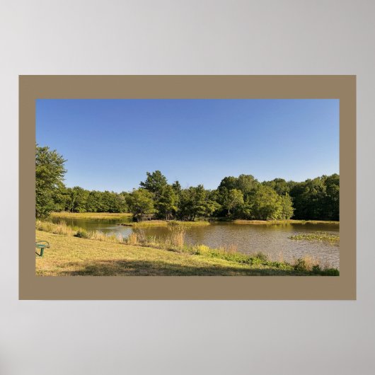 Affiche photo de paysage d'étang (Devant)