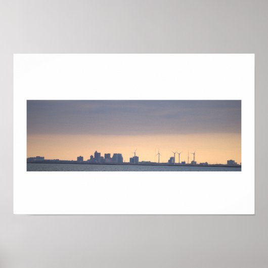 Affiche photo du coucher de soleil d'Atlantic City (Devant)