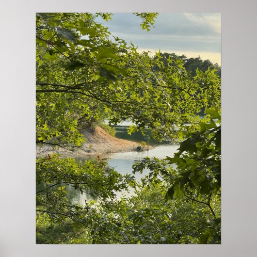 Affiche photo du lac surplombant (Devant)