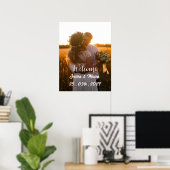 affiche photo du panneau de bienvenue du mariage (Bureau à domicile)