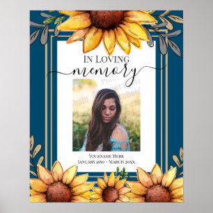 Affiche photo Tournesol En Souvenir Affectueux