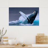 affiche photographique de la faune de la baleine à (Cuisine)