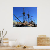Affiche photographique du navire à voile Mayflower (Cuisine)