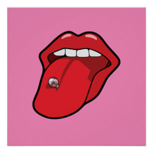 Affiche piercing d'art de bruit de corps
