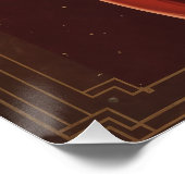 Affiche Pin-up Blonde Inspirée Art Déco (Coin)