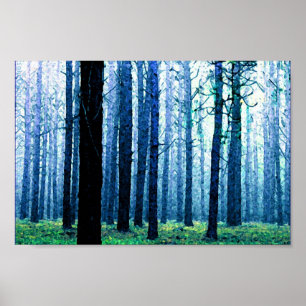 Affiche Piney profonde en bois