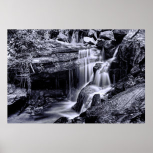 affiche pittoresque de chute d'eau