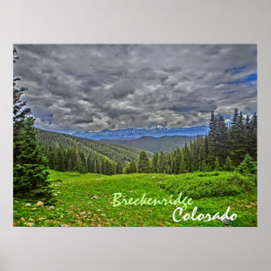 Affiche pittoresque d'été de Breckenridge le