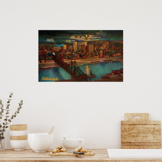 Affiche Pittsburgh By Moonlight (Cuisine)