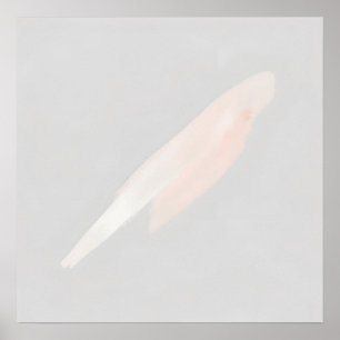 Affiche plume rose pâle Mur doux minimaliste A