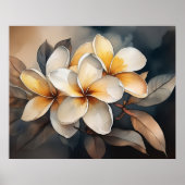 Affiche Plumeria Doré (Devant)