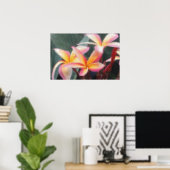 Affiche Plumeria Tropical Hawaïen (Bureau à domicile)