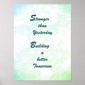 Affiche "plus forte qu'hier" (Devant)