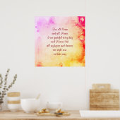 Affiche poétique 'Gratitude et positivité' (Cuisine)