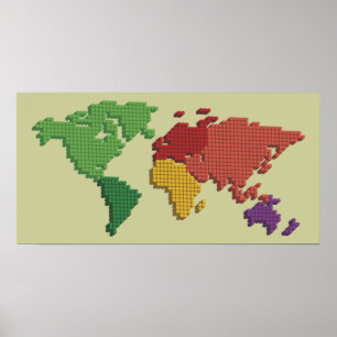 affiche pointillée par worldmap