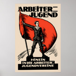 Affiche politique allemande Jeunesse ouvrière soci