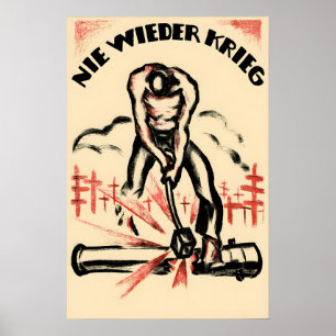 Affiche politique allemande Plus de guerres Art an