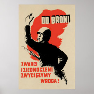 Affiche Pologne Aux armes ! Unis nous vaincrons