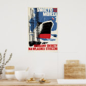 Affiche polonaise de 1935 Construisons notre propr (Cuisine)