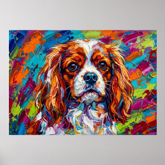 Affiche Pop Art audacieuse Cavalier King Charles S (Devant)