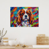 Affiche Pop Art audacieuse Cavalier King Charles S (Cuisine)