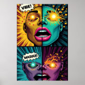 Affiche Pop Art aux Yeux Explosifs (Devant)