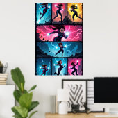 Affiche Pop Art de Chaos Électrique (Bureau à domicile)