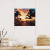 affiche pop art de Hollywood Beach géniale (Cuisine)