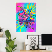 Affiche Pop Art de Roller en Rétrostyle (Bureau à domicile)