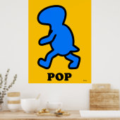 Affiche Pop Art Dinosaure Bleu – Préhistorique de (Cuisine)
