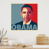 AFFICHE POP ART D'OBAMA (Cuisine)