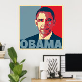 AFFICHE POP ART D'OBAMA (Bureau à domicile)