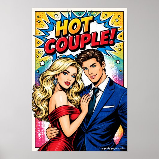 Affiche Pop Art « HOT COUPLE ! » (Devant)