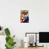 Affiche Pop Art « HOT COUPLE ! » (Bureau à domicile)
