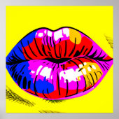 Affiche pop art Lips (Devant)