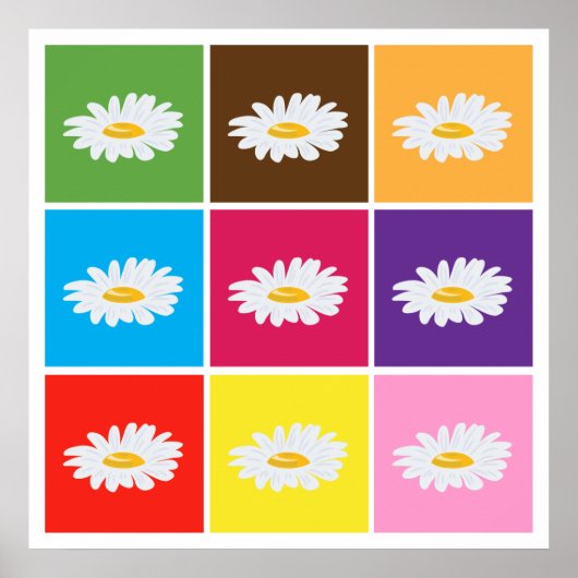 affiche pop art marguerite DE 8.99 (Devant)
