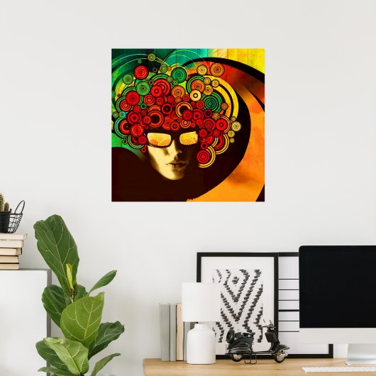 affiche pop art psychédélique DE 8.99 (Bureau à domicile)