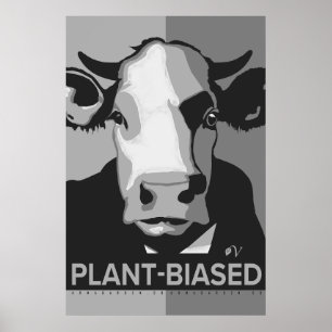 Affiche Pop Art Vache en Noir & Blanc - Plant-Bias