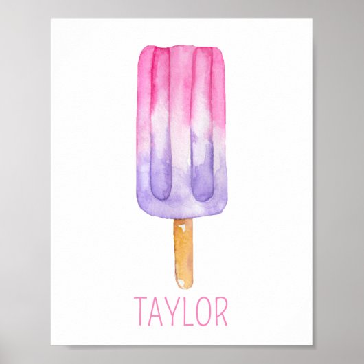 Affiche Popsicle Aquarelle (Devant)