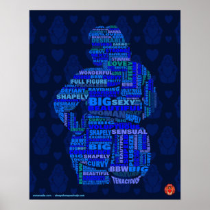 Affiche positive 3 du monde de corps dans le bleu