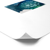 Affiche -  Posters d'art à l'encre d'alcool Bleu V (Coin)