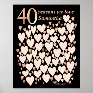 Affiche pour 40e anniversaire - 40 raisons pour le